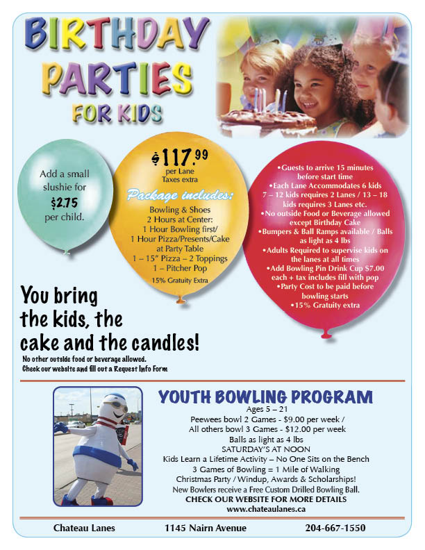 Birthday Party Information Sheet